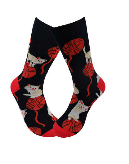 Playful Cat Socks - Comfy Cotton for Men & Women