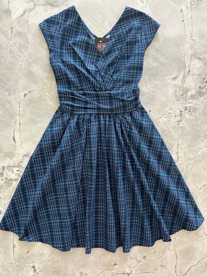 Blue Plaid Greta Dress