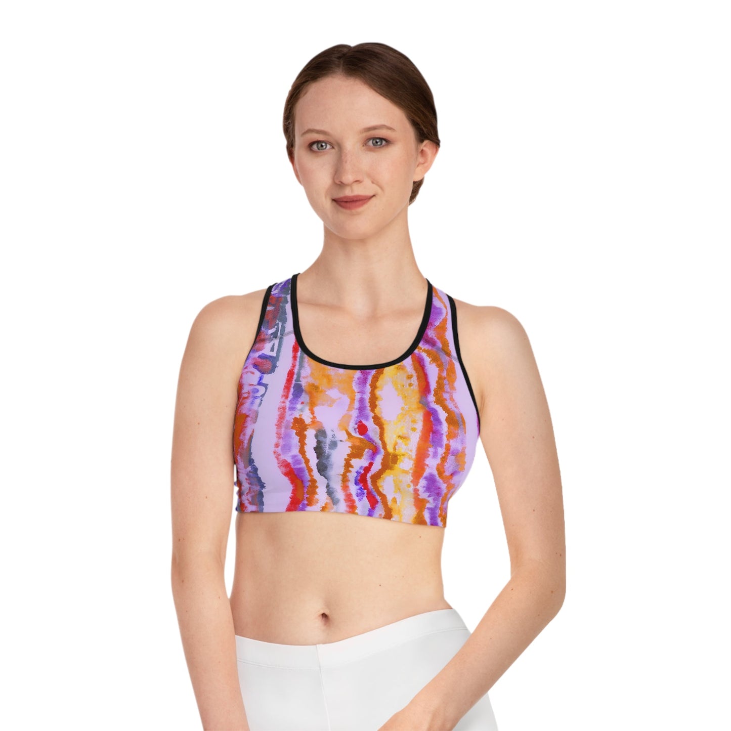 Aborigine Stripes and Stars Sports Bra
