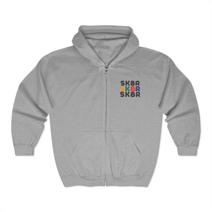 Retro Skater Unisex Zip Hooded Sweatshirt