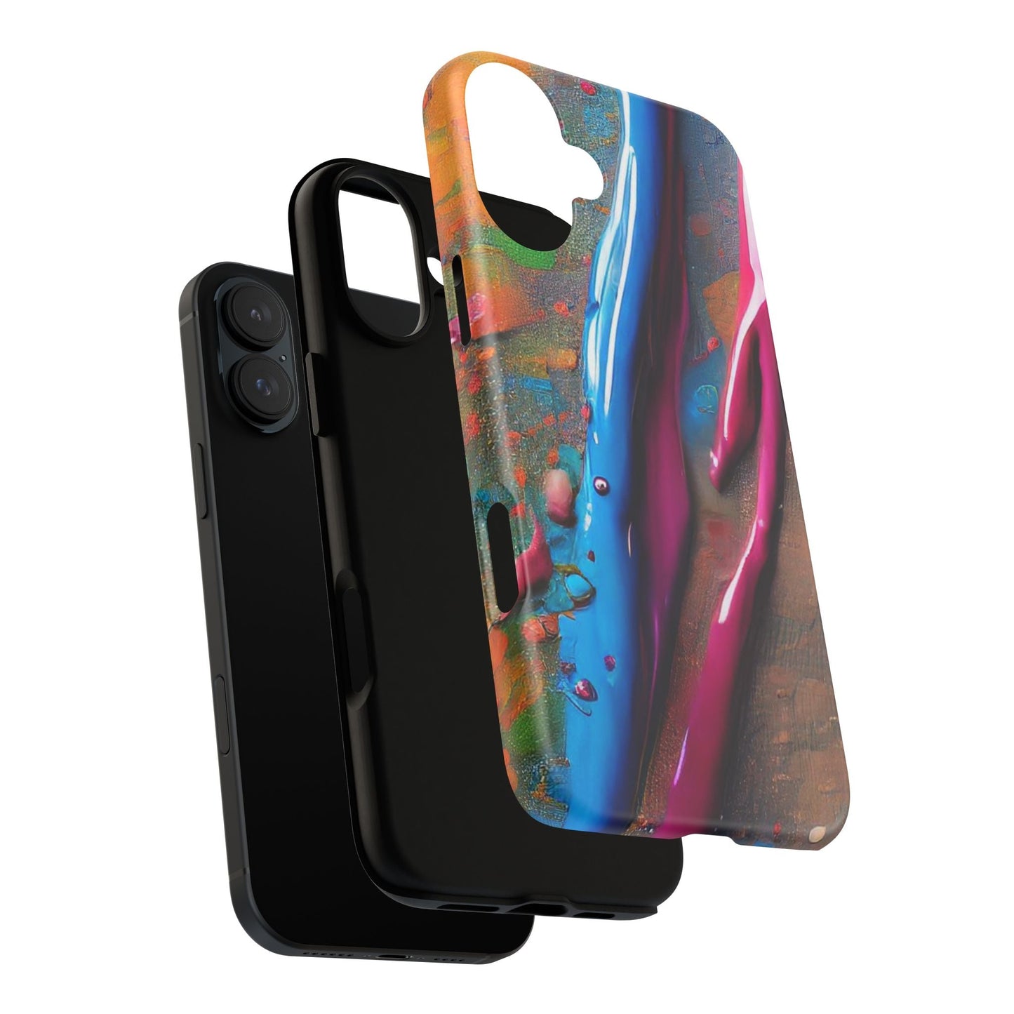 Colorful Artistic Paint Splatter Tough Phone Case