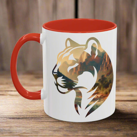 Zion National Park Mountain Lion Colored Coffee Mug 11oz 15oz