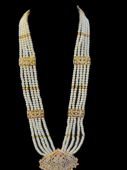 DLN107 Roosa Punjabi rani haar in pearls ( SHIPS IN 4 WEEKS )