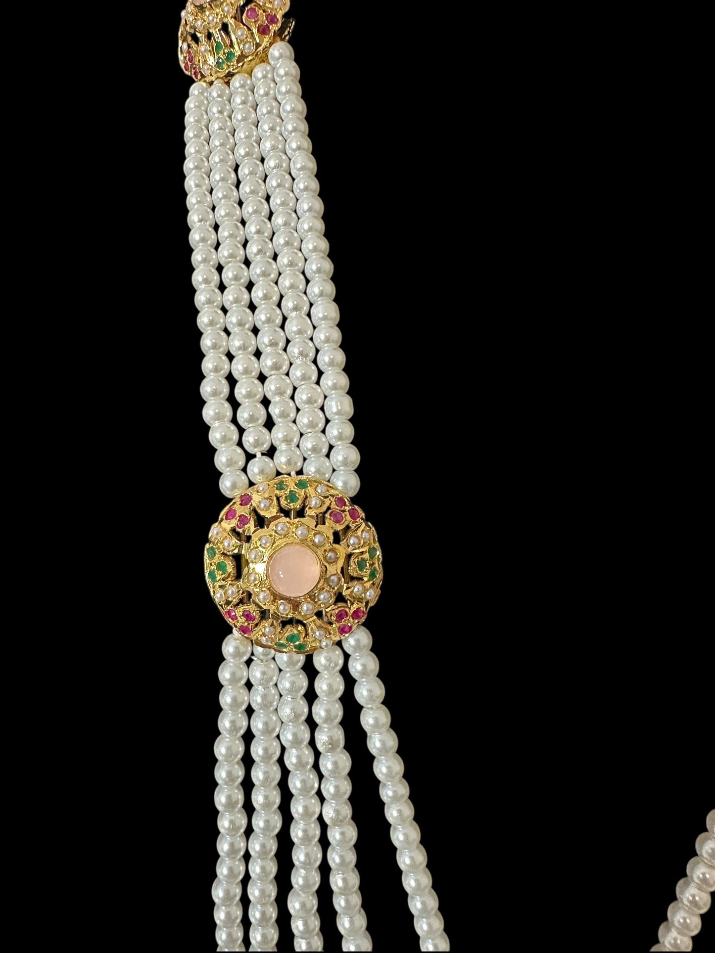 DLN126 Arshi jadau meena long Rani haar - Multicolor ( SHIPS IN 4 WEEKS )