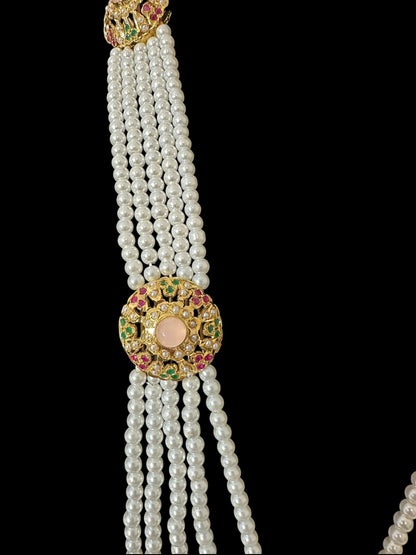 DLN126 Arshi jadau meena long Rani haar - Multicolor ( SHIPS IN 4 WEEKS )