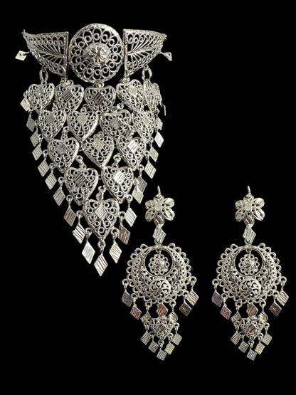 C521 Inas silver plated traditional choker set ( READY TO SHIP )