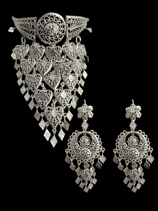 C521 Inas silver plated traditional choker set ( READY TO SHIP )