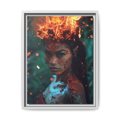 Tūtū Pele Aziza & Fae Matte Canvas Framed