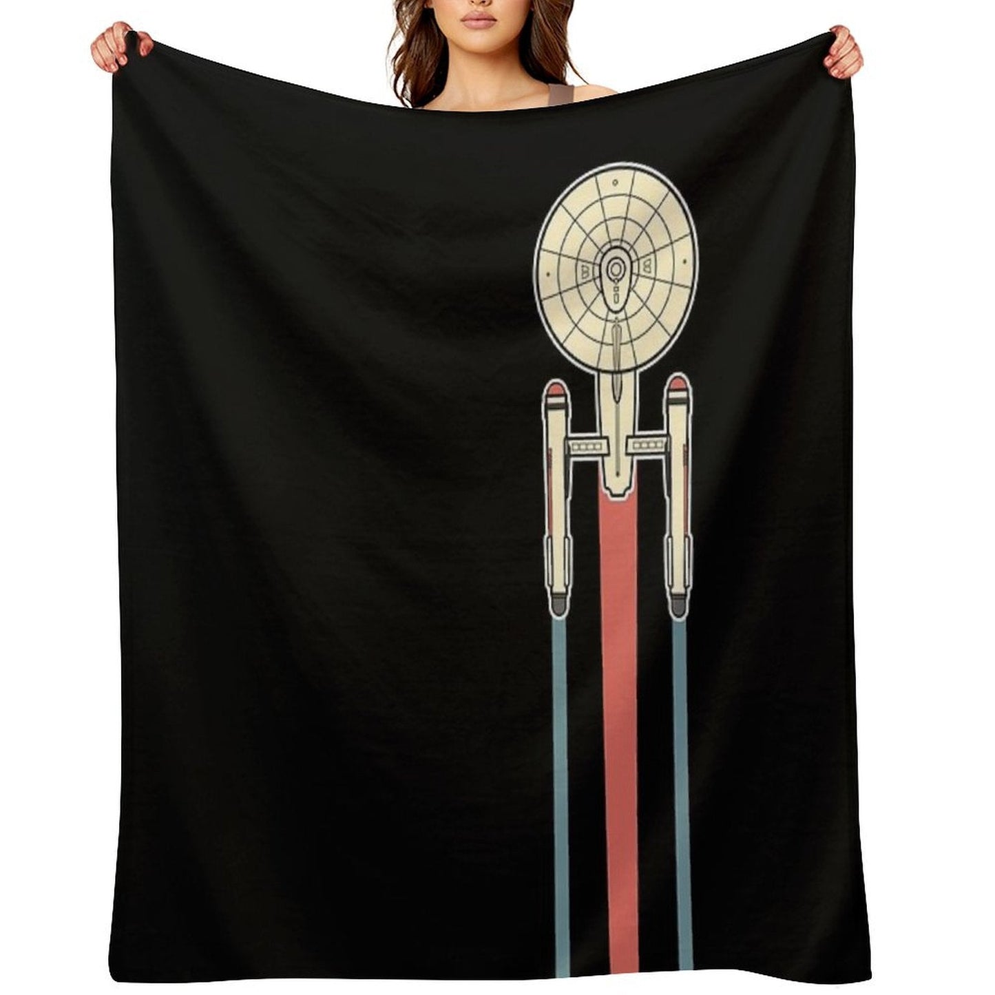 USS Enterprise Star Trek Throw Blanket