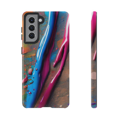 Colorful Artistic Paint Splatter Tough Phone Case