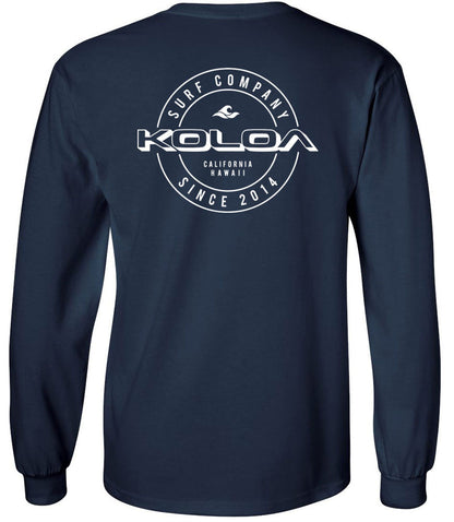 Koloa White Wedge Logo Long Sleeve T-Shirt