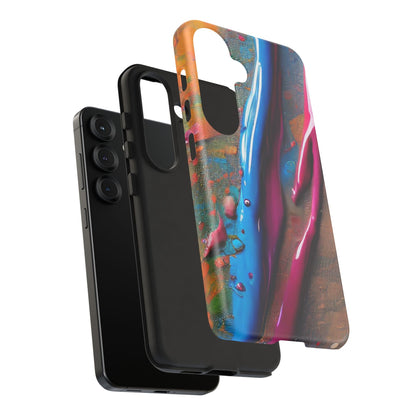Colorful Artistic Paint Splatter Tough Phone Case
