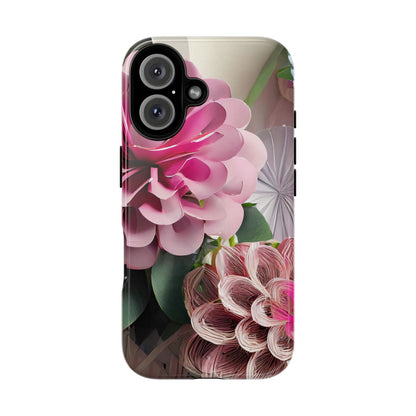 Elegant Paper Flowers Tough Phone Case