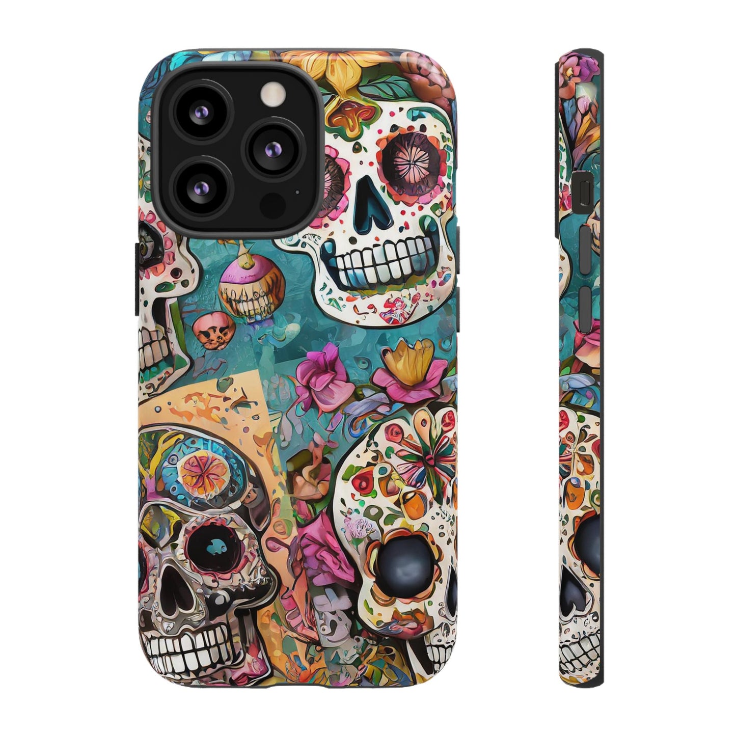 Vibrant Sugar Skull Tough Phone Case