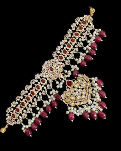 BR491 SHAIRA ruby bridal set ( READY TO SHIP )