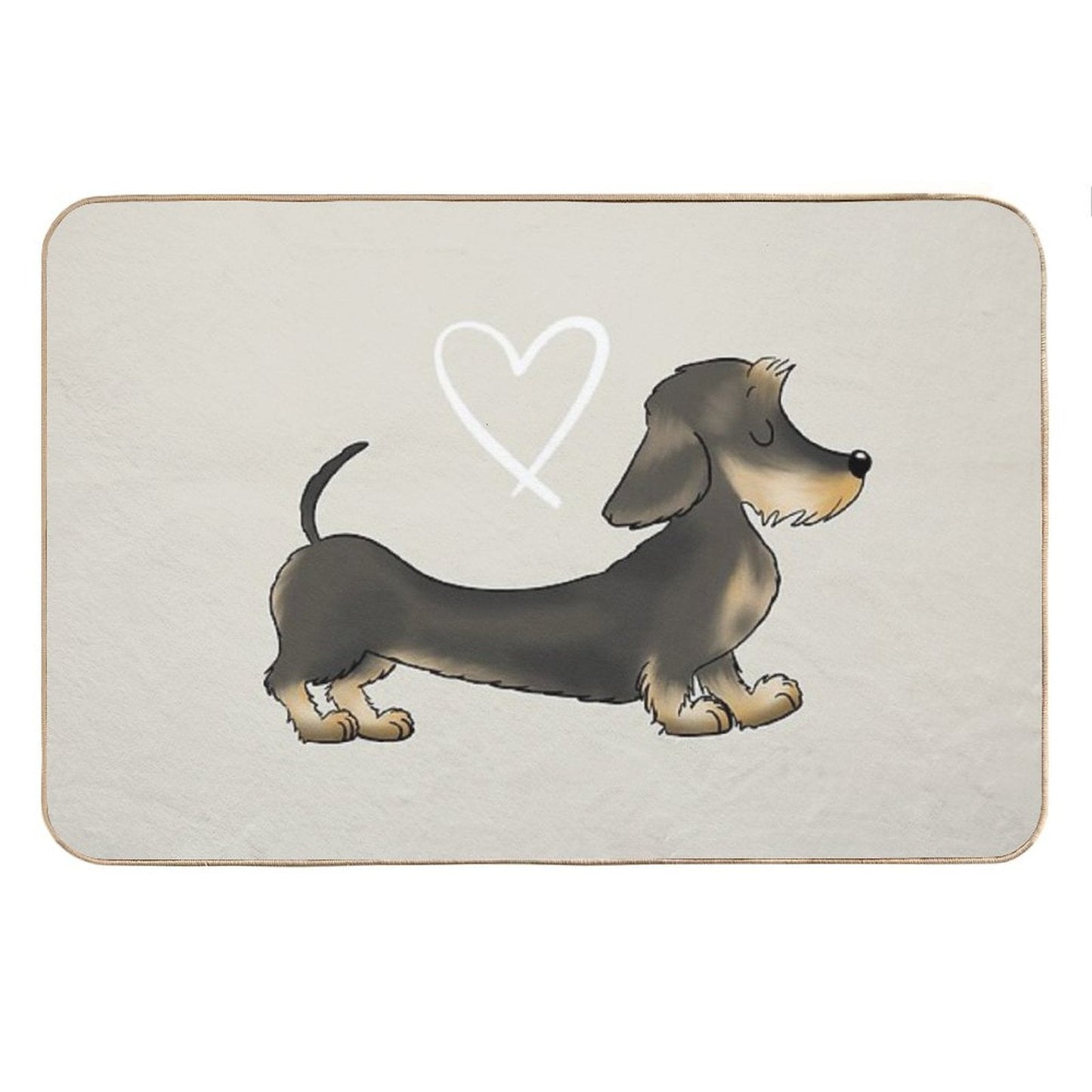 Dachshund Wire Hair Sausage Dog Bath Mat