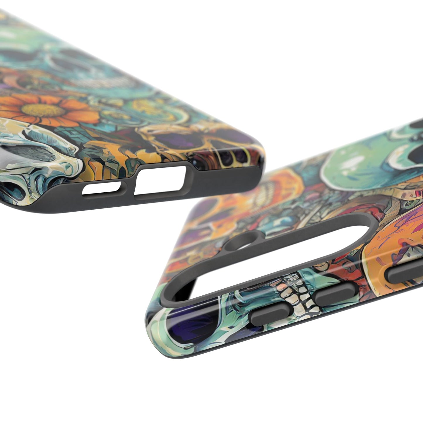 Artistic Skull Collage Tough Phone Case