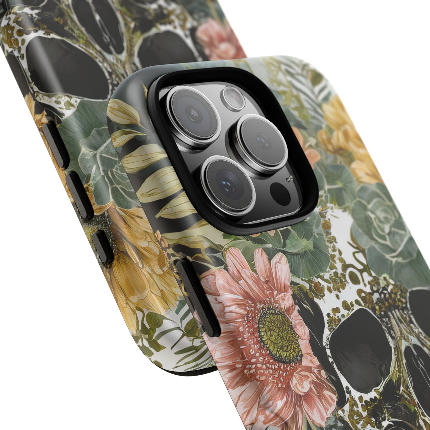 Floral Skull Tough Phone Case