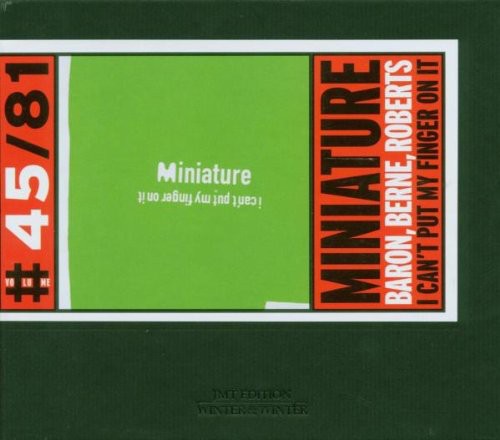 Miniature - I Can't Put My Finger on It [CD]
