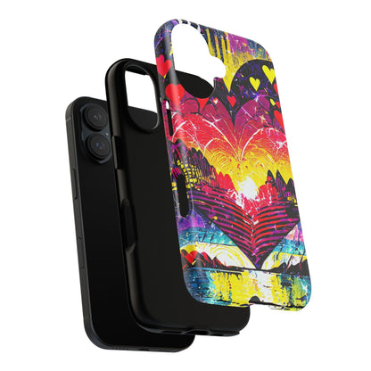 Vibrant Heart Sunset Tough Phone Case