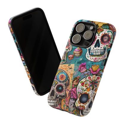 Vibrant Sugar Skull Tough Phone Case