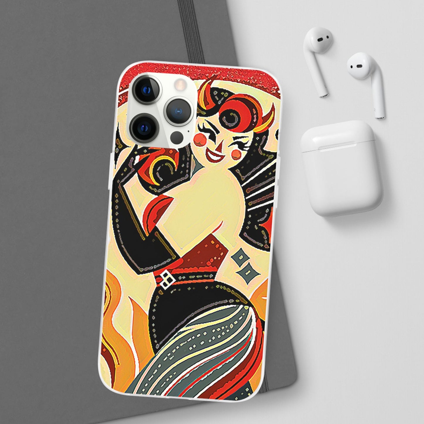 Red & Black Female Devil Flexi Phone Case