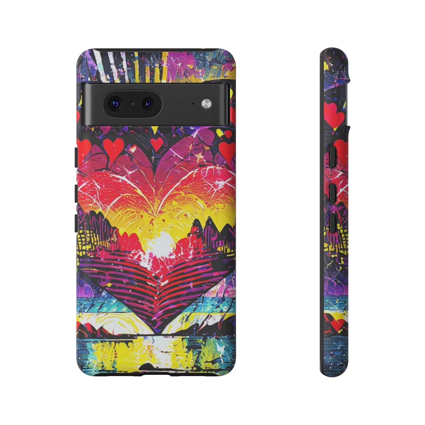 Vibrant Heart Sunset Tough Phone Case