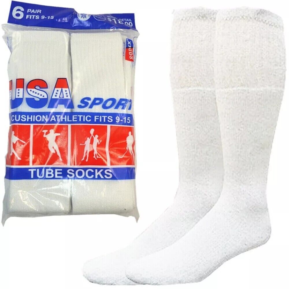 Wholesale Bulk Lot Men Tube Socks Over the Calf Big & Tall Size 9-15 10-15 13-16