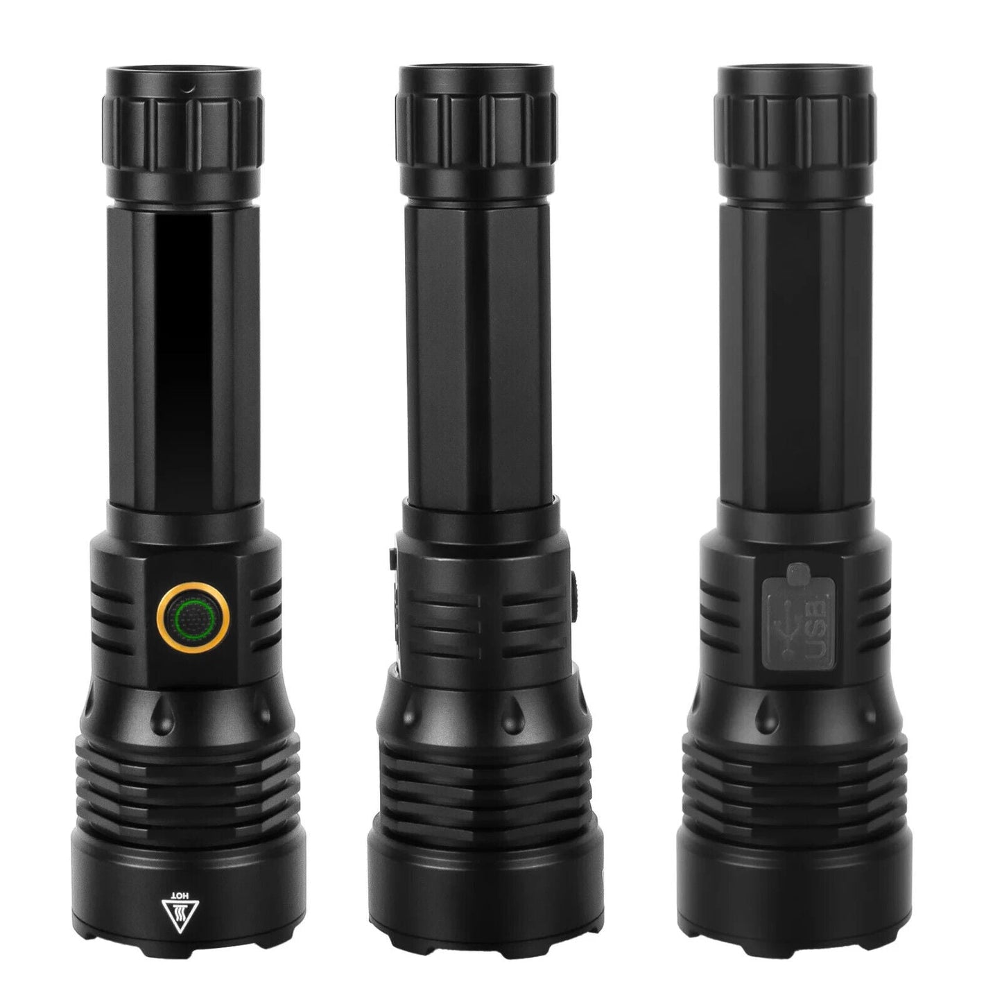 Helius YD-01 Tactical Flashlight 1350 Lumens, 650m Range, Rechargeable Zoomable