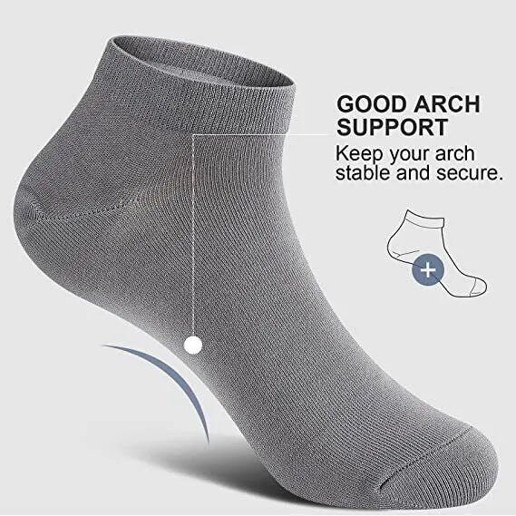Ankle Socks Unisex Classic Premium Cotton Mens Womens Solid Low Cut Size 9-13