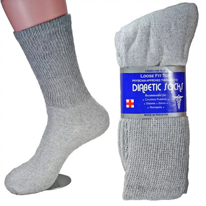 Wholesale Bulk Mens Diabetic Crew Socks Health Circulatory Size 9-11,10-13,13-15