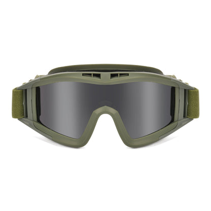 3.2MM Tactical Goggles Anti-Fog Ballistic Glasses 3 Lens Kit – Black Tan OD