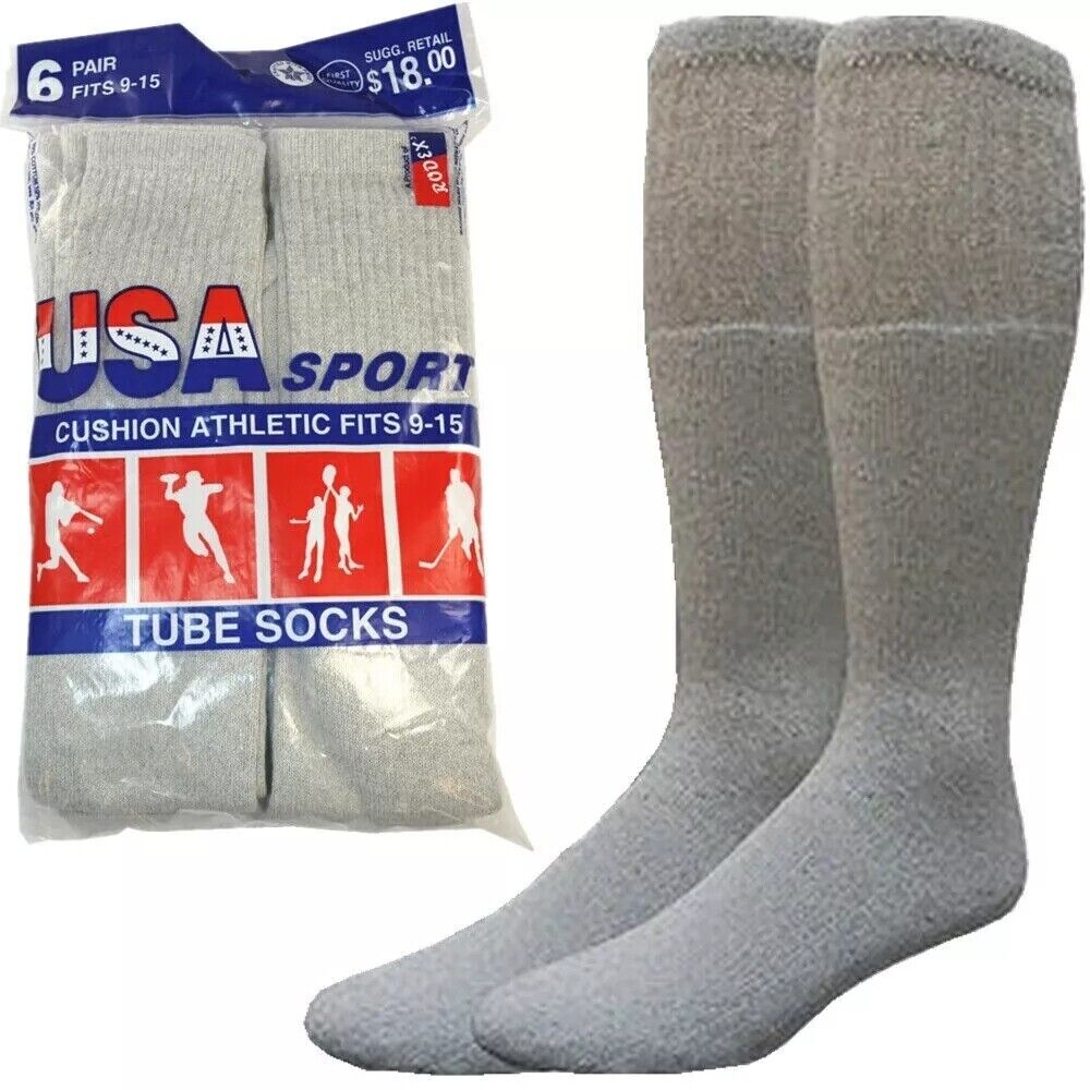 Wholesale Bulk Lot Men Tube Socks Over the Calf Big & Tall Size 9-15 10-15 13-16