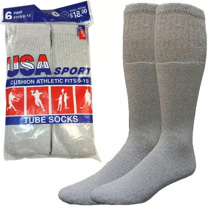 Wholesale Bulk Lot Men Tube Socks Over the Calf Big & Tall Size 9-15 10-15 13-16