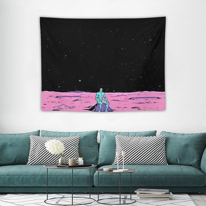 (Fixed) Dr. Manhattan Sitting on Mars (comic) Tapestry