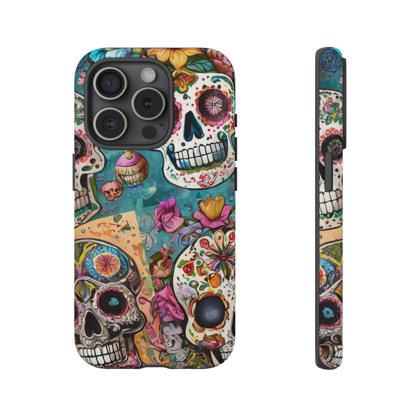 Vibrant Sugar Skull Tough Phone Case