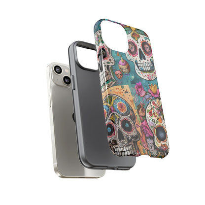 Vibrant Sugar Skull Tough Phone Case