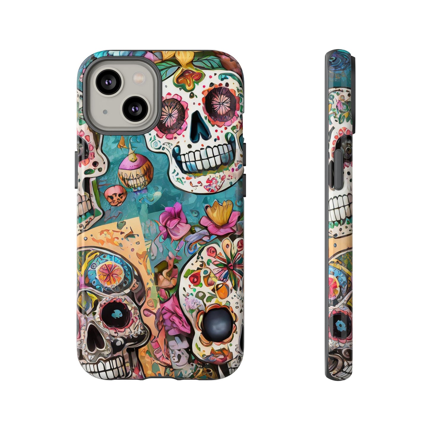 Vibrant Sugar Skull Tough Phone Case