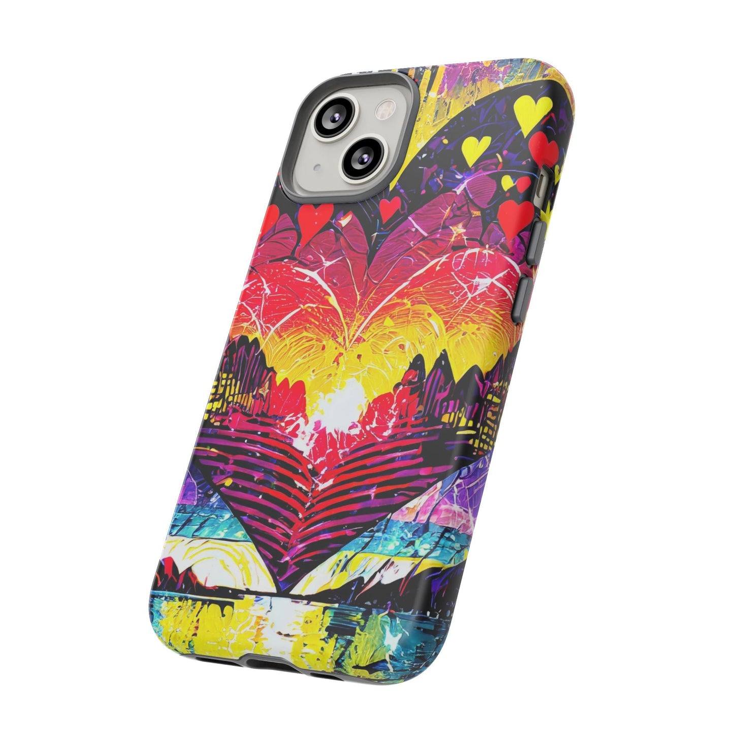Vibrant Heart Sunset Tough Phone Case