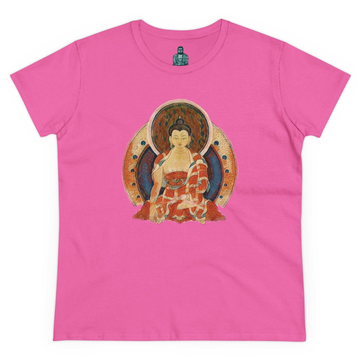 Buddha Gouache Print Women's Cotton Tee