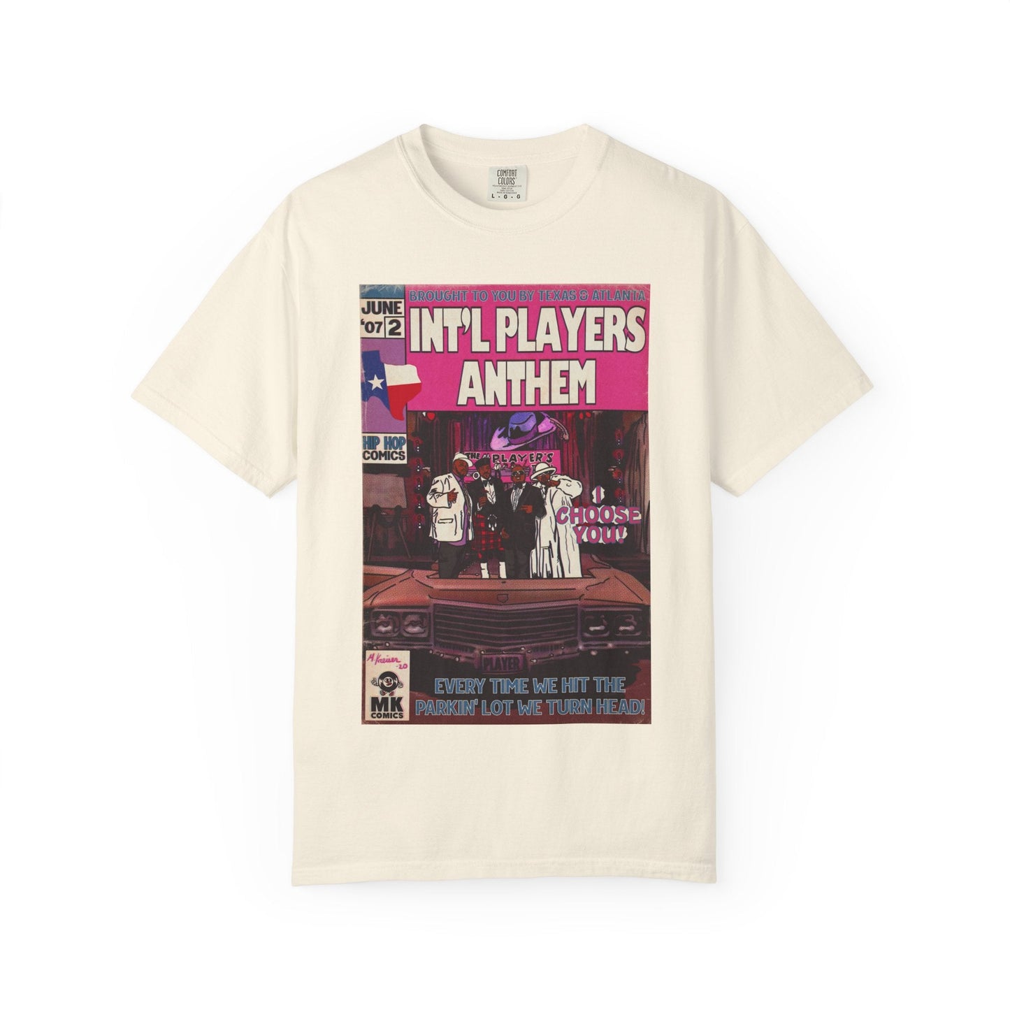 Int’l Players Anthem - Unisex Comfort Colors T-shirt | Hip Hop Graphic Tee, Garment-Dyed Soft Cotton, Relaxed Fit