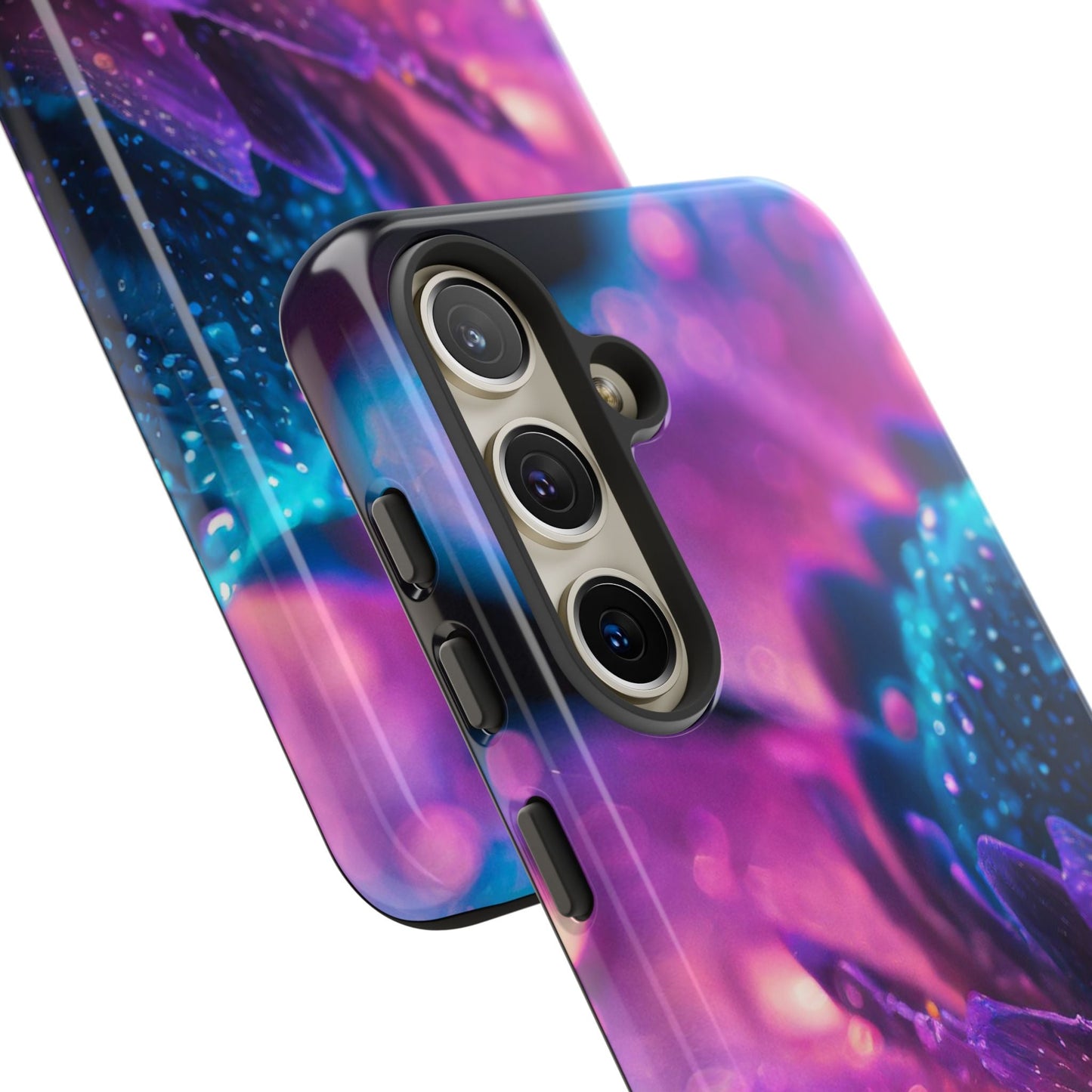 Vibrant Blue And Purple Flower Tough Phone Case