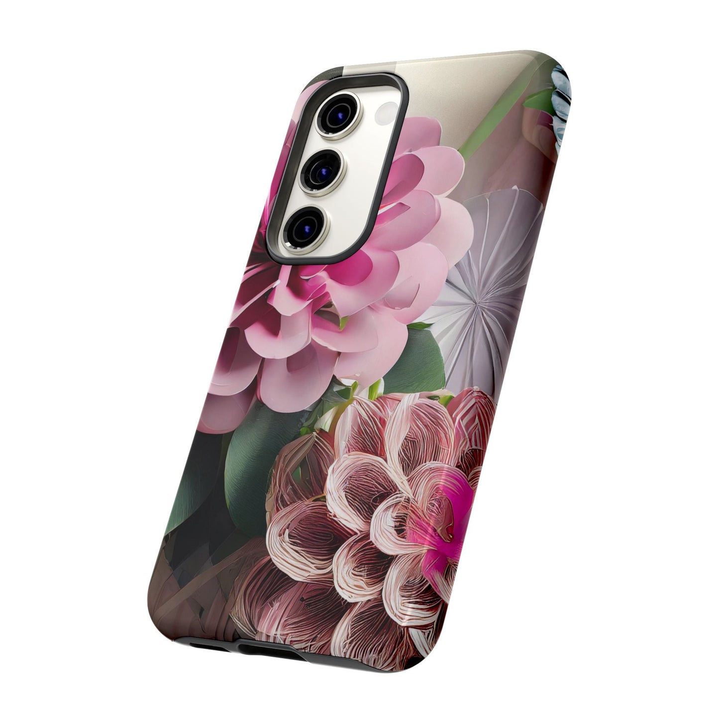 Elegant Paper Flowers Tough Phone Case