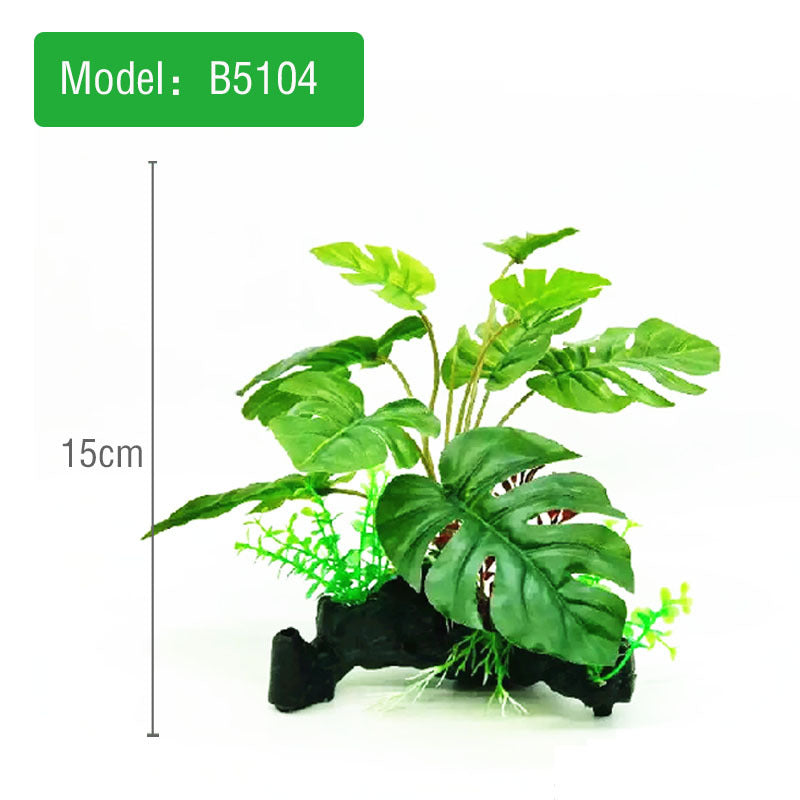 Weighted Artificial Terrarium & Aquarium Plant Decor