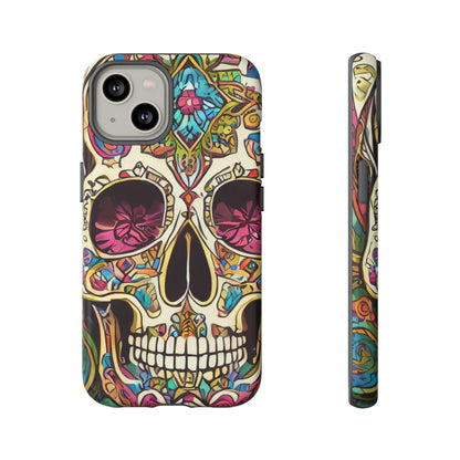 Colorful Sugar Skull Tough Phone Case