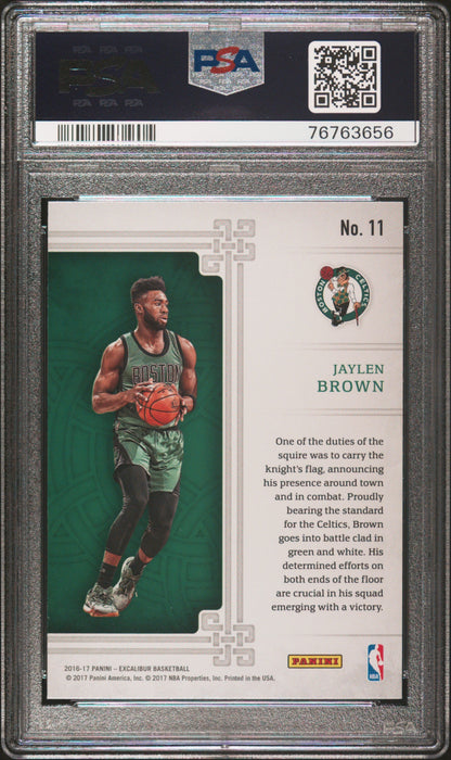 Graded 2016 Panini Excalibur Jaylen Brown #11 Squire Rookie RC Basketball Card PSA 10 Gem Mint