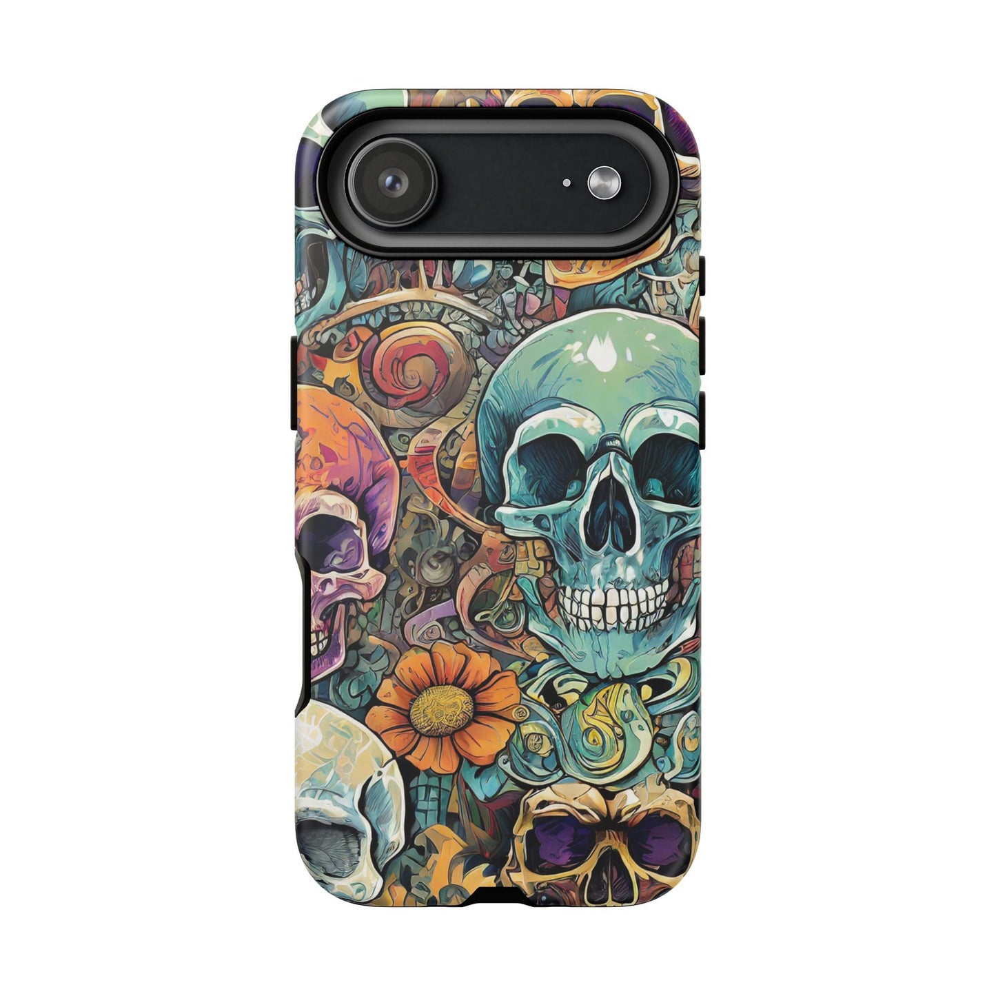 Artistic Skull Collage Tough Phone Case