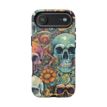 Artistic Skull Collage Tough Phone Case