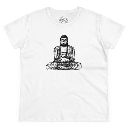 Buddha Sketch Women's Cotton Tee