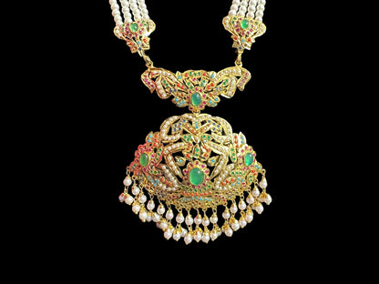 DLN97  Filza jadau rani haar in Navratan ( READY TO SHIP )